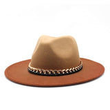 Paris-chapeau chapeau vintage caramel / M 56-58cm Chapeau en feutre souple