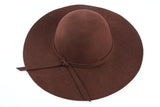 Paris-chapeau fédora Marron Fedora vintage en Laine à Large Bord