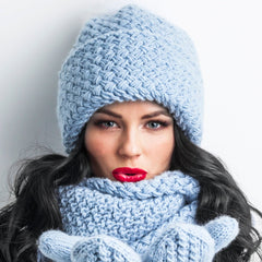 Ensemble bonnet, écharpe et gants - La boutique du chapeau