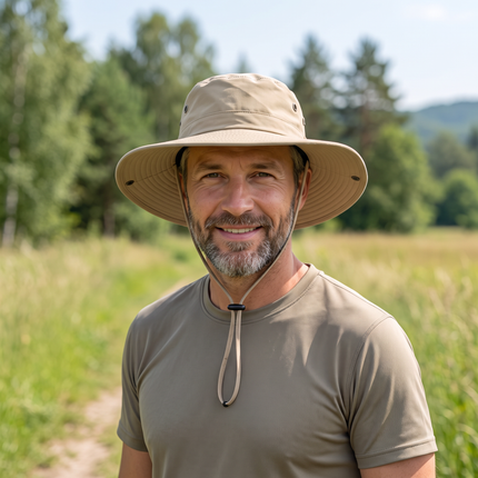 Chapeau Anti-UV Plein Air homme- khaki - XL (60 - 61cm) | La boutique du chapeau