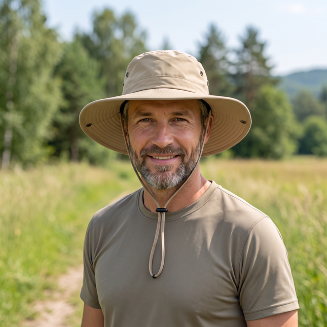 Chapeau Anti-UV Plein Air homme- khaki - XL (60 - 61cm) | La boutique du chapeau