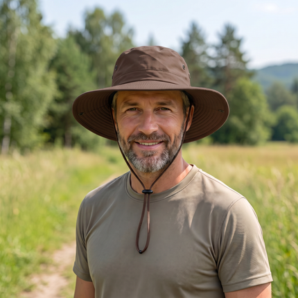 Chapeau Anti-UV Plein Air homme- café - XL (60 - 61cm) | La boutique du chapeau
