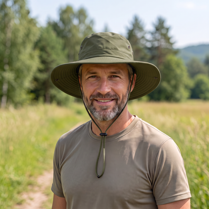 Chapeau Anti-UV Plein Air homme- vert - XL (60 - 61cm) | La boutique du chapeau