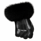 Gants femme cuir véritable doublure peluche