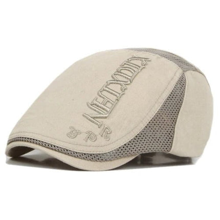 Béret casquette en coton - Beige - Ajustable (du 54 au 59) | La boutique du chapeau