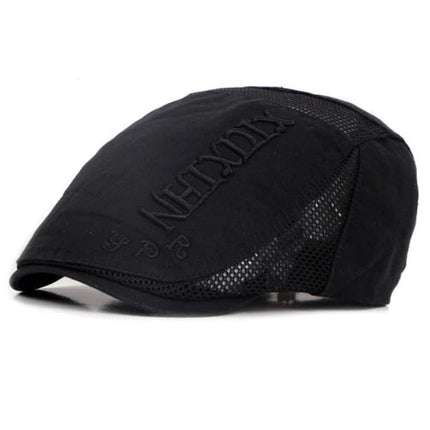 Béret casquette en coton - Noir - Ajustable (du 54 au 59) | La boutique du chapeau