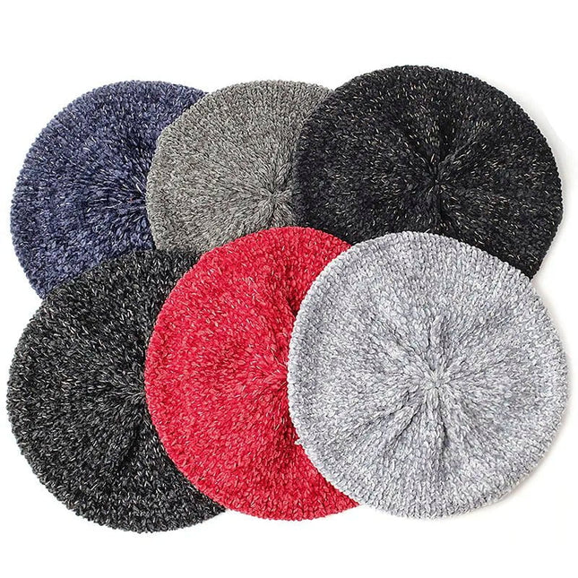 Béret chaud pour femme - Noir/argent - Ajustable (du 54 au 59) | La boutique du chapeau