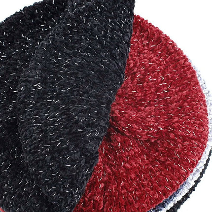 Béret chaud pour femme - Noir/argent - Ajustable (du 54 au 59) | La boutique du chapeau