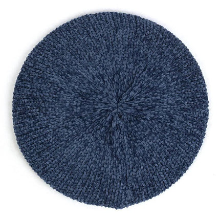 Béret chaud pour femme - Bleu marine - Ajustable (du 54 au 59) | La boutique du chapeau