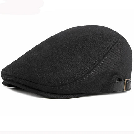 Béret coton ajustable - Noir uni - Ajustable (du 54 au 59) | La boutique du chapeau