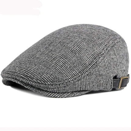 Béret coton ajustable - Carreaux Gris - Ajustable (du 54 au 59) | La boutique du chapeau