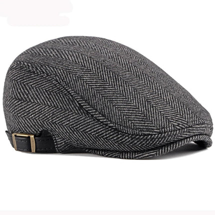 Béret coton ajustable - Carreaux Gris - Ajustable (du 54 au 59) | La boutique du chapeau