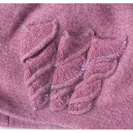 Béret d'hiver en tricot pour femme - Gris - M (56 - 58cm) | La boutique du chapeau