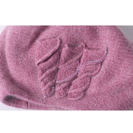 Béret d'hiver en tricot pour femme - Beige - M (56 - 58cm) | La boutique du chapeau