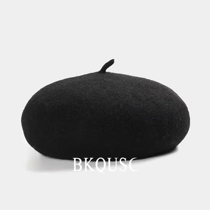 Béret élégant en Laine - Noir - Ajustable (du 54 au 59) | La boutique du chapeau
