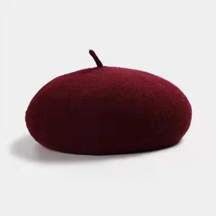 Béret élégant en Laine - Bordeau - Ajustable (du 54 au 59) | La boutique du chapeau