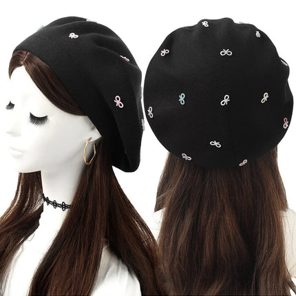 Béret en coton - Noir - Ajustable (du 54 au 59) | La boutique du chapeau