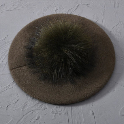 Béret en coton avec pompon - 21 - Ajustable (du 54 au 59) | La boutique du chapeau