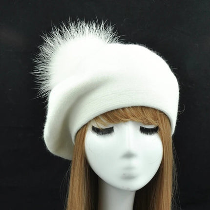 Béret en coton avec pompon - 21 - Ajustable (du 54 au 59) | La boutique du chapeau