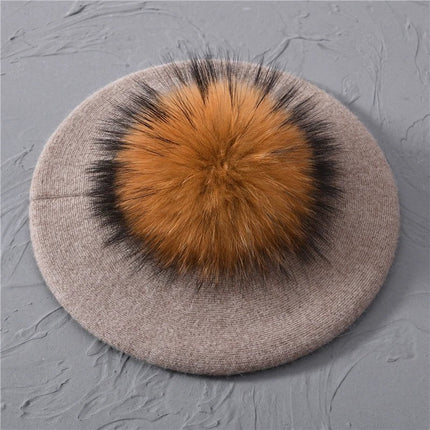 Béret en coton avec pompon - 2 - Ajustable (du 54 au 59) | La boutique du chapeau