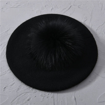 Béret en coton avec pompon - 15 - Ajustable (du 54 au 59) | La boutique du chapeau