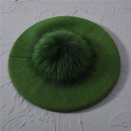 Béret en coton avec pompon - 20 - Ajustable (du 54 au 59) | La boutique du chapeau
