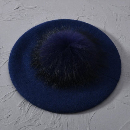 Béret en coton avec pompon - 4 - Ajustable (du 54 au 59) | La boutique du chapeau