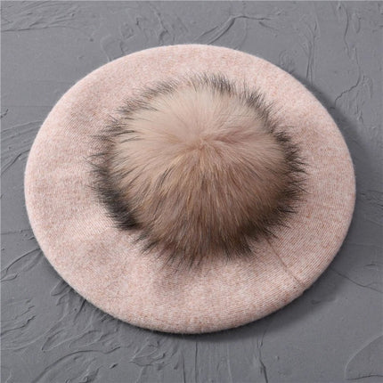 Béret en coton avec pompon - 12 - Ajustable (du 54 au 59) | La boutique du chapeau