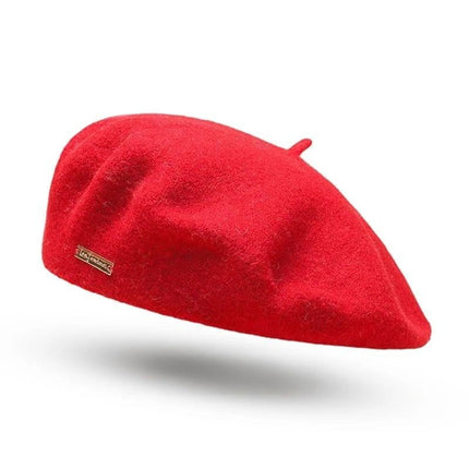 Béret en laine classique - Rouge - Ajustable (du 54 au 59) | La boutique du chapeau