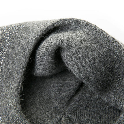 Béret en laine de cachemire - Gris foncé - M (56 - 58cm) | La boutique du chapeau