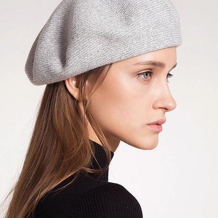 Béret en laine de cachemire - Gris - M (56 - 58cm) | La boutique du chapeau