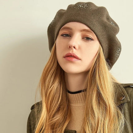 Béret en laine et cachemire - Noir 2 - Ajustable (du 54 au 59) | La boutique du chapeau