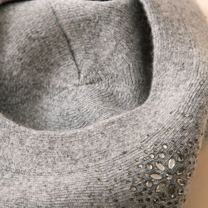 Béret en laine et cachemire - Noir 2 - Ajustable (du 54 au 59) | La boutique du chapeau