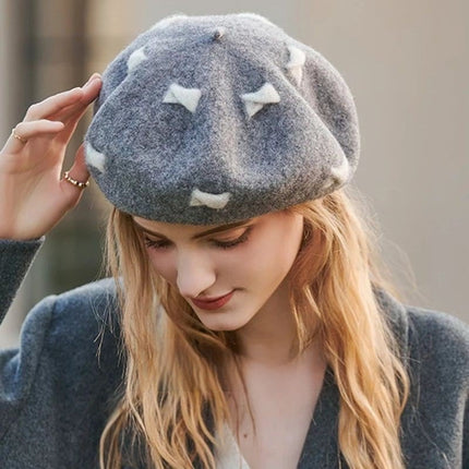 Béret en laine femme - Gris - Ajustable (du 54 au 59) | La boutique du chapeau