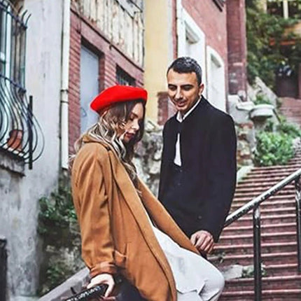 Béret en laine mélangée - Bordeau - Ajustable (du 54 au 59) | La boutique du chapeau