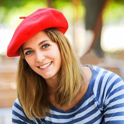 Béret en laine mélangée - Bordeau - Ajustable (du 54 au 59) | La boutique du chapeau
