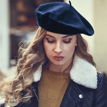 Béret en laine mélangée - Beige - Ajustable (du 54 au 59) | La boutique du chapeau