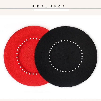 Béret en laine perlé - Rose 2 - Ajustable (du 54 au 59) | La boutique du chapeau
