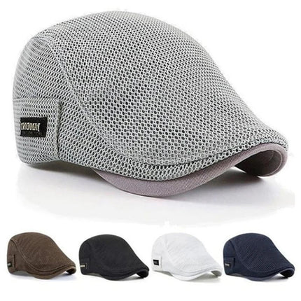 Béret en maille respirante - Blanc - Ajustable (du 54 au 59) | La boutique du chapeau