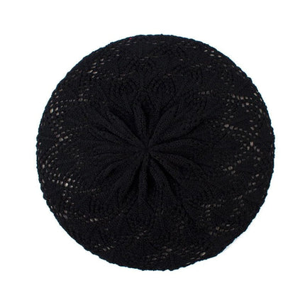 Béret en tricot - Beige - Ajustable (du 54 au 59) | La boutique du chapeau