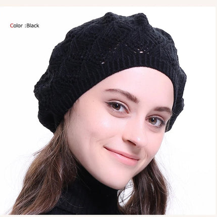 Béret en tricot - Rouge - Ajustable (du 54 au 59) | La boutique du chapeau