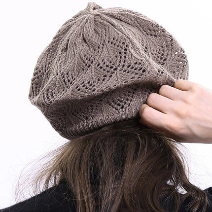 Béret en tricot - Noir - Ajustable (du 54 au 59) | La boutique du chapeau