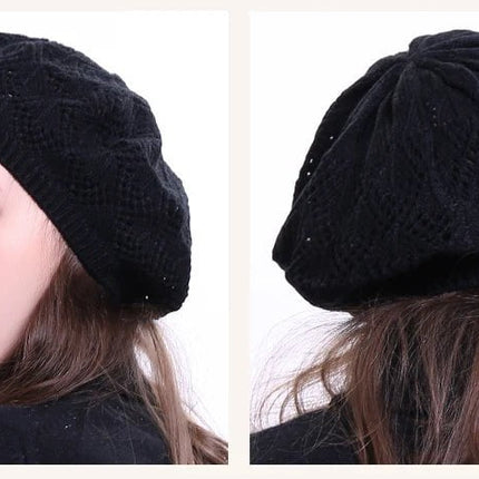 Béret en tricot - Rouge - Ajustable (du 54 au 59) | La boutique du chapeau