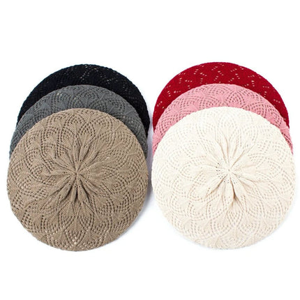 Béret en tricot - Noir - Ajustable (du 54 au 59) | La boutique du chapeau