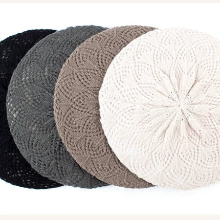 Béret en tricot - Rouge - Ajustable (du 54 au 59) | La boutique du chapeau