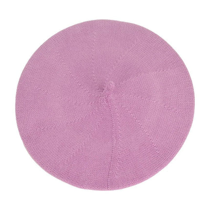 Béret en tricot fin - Violet - Ajustable (du 54 au 59) | La boutique du chapeau