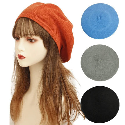 Béret en tricot fin - Rose - Ajustable (du 54 au 59) | La boutique du chapeau