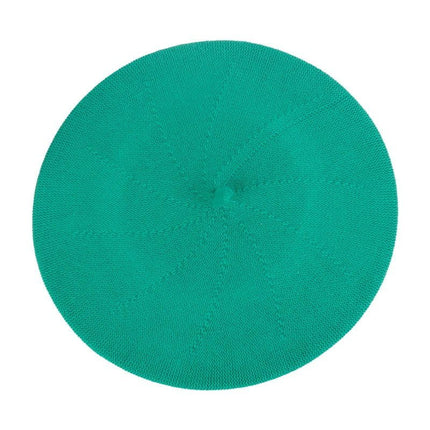 Béret en tricot fin - Vert 2 - Ajustable (du 54 au 59) | La boutique du chapeau
