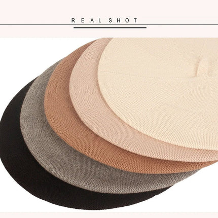 Béret en tricot fin - Violet - Ajustable (du 54 au 59) | La boutique du chapeau