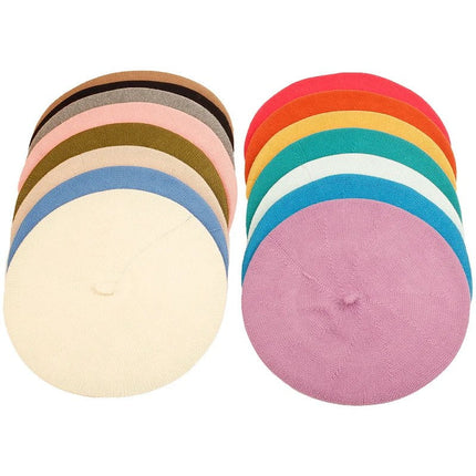 Béret en tricot fin - Rose - Ajustable (du 54 au 59) | La boutique du chapeau